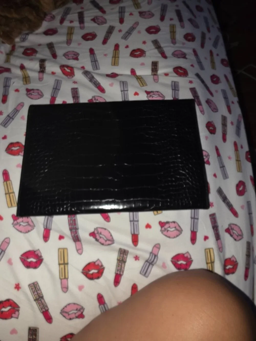Black alligator pattern Banana Republic Clutch